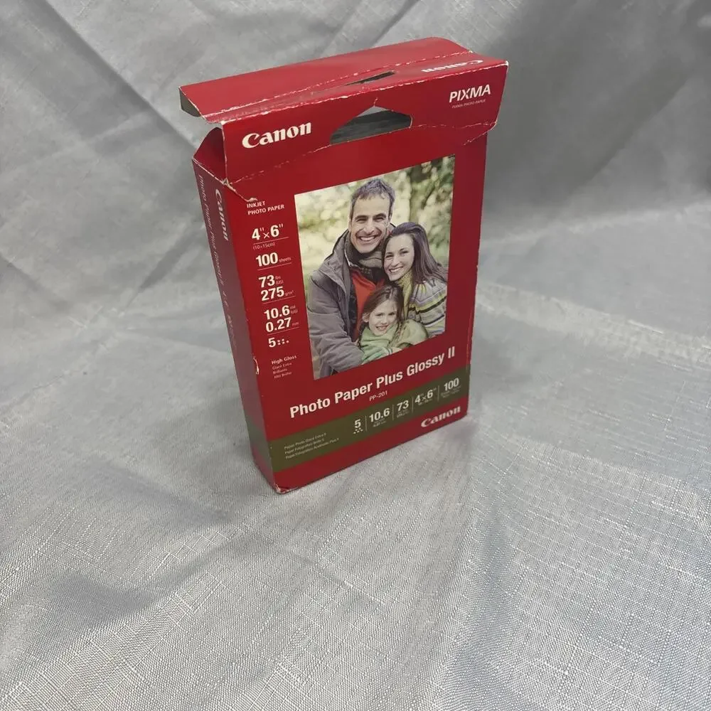 CANON Pixma 4x6in Photo Paper Plus Glossy II 100 Pack PP-201 NIB NEW